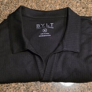BYLT Basics Black Polo Shirt